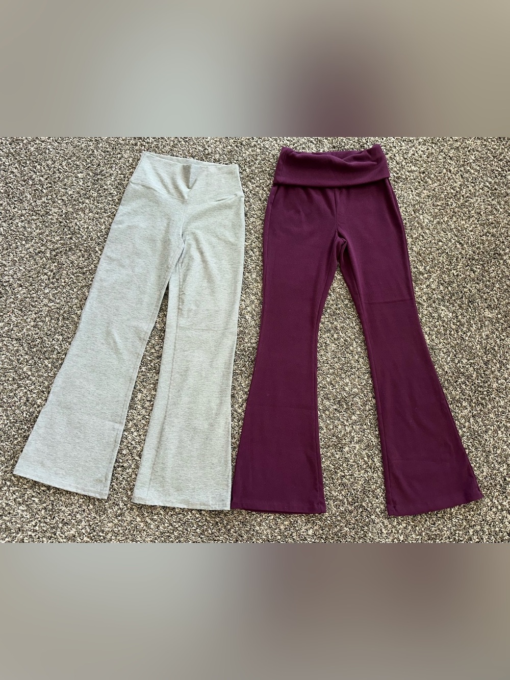 Womenβs Foldover Cozy Flare Pants βdark cherryβ & ButterCore flare pants